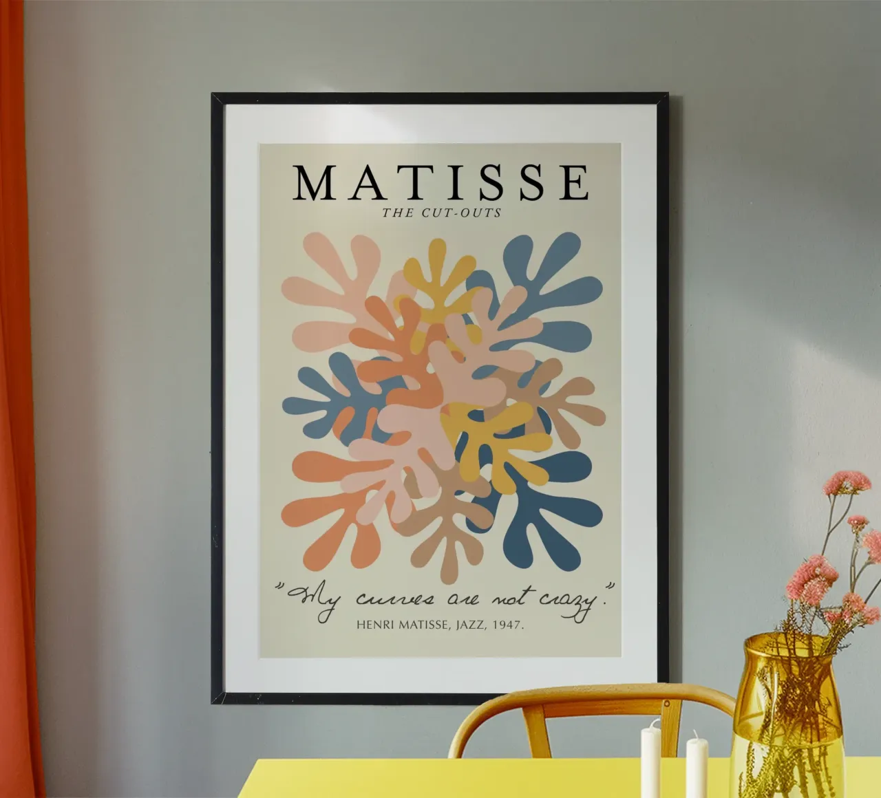 Poster Matisse "I ritagli" Foglie astratte calde e fredde carta hahnemühle da homdeco