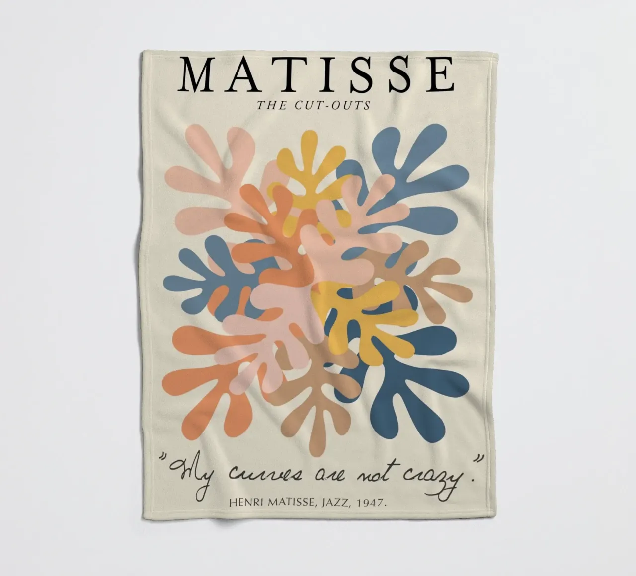 Poster Matisse "I ritagli" Foglie astratte calde e fredde coperta in pile da homdeco