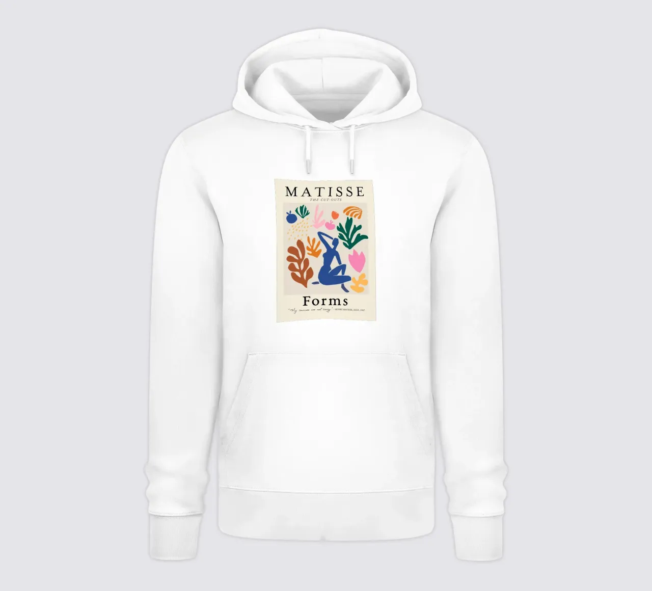 Poster Matisse "I ritagli" Nudo e forme botaniche felpa con cappuccio da homdeco