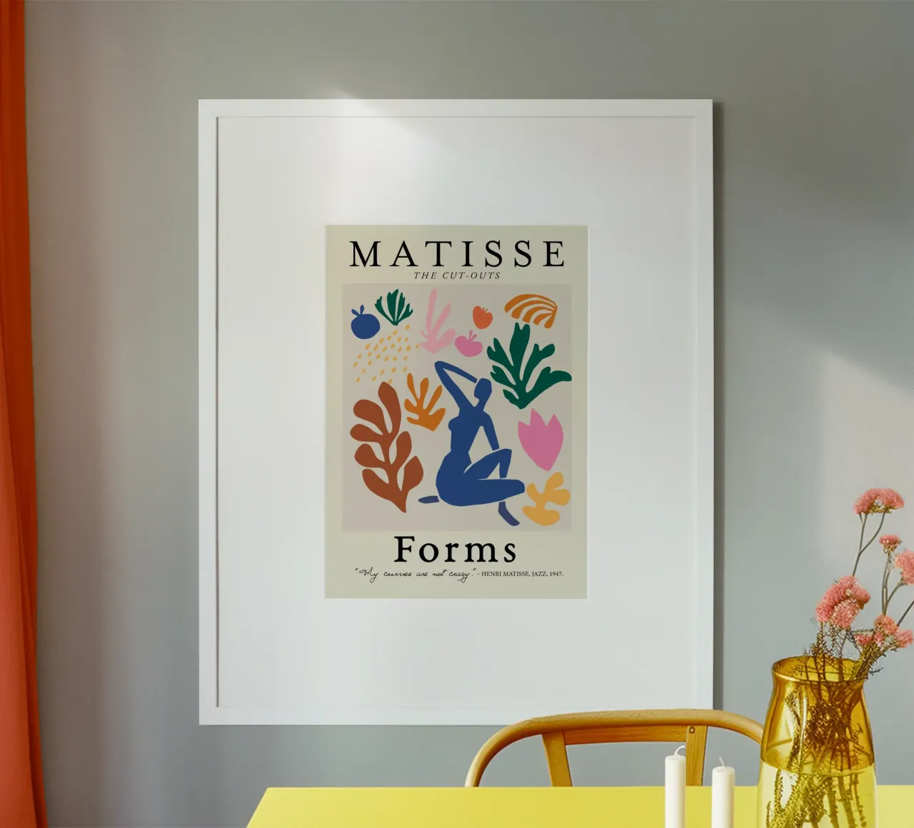 Poster Matisse "I ritagli" Nudo e forme botaniche poster da homdeco