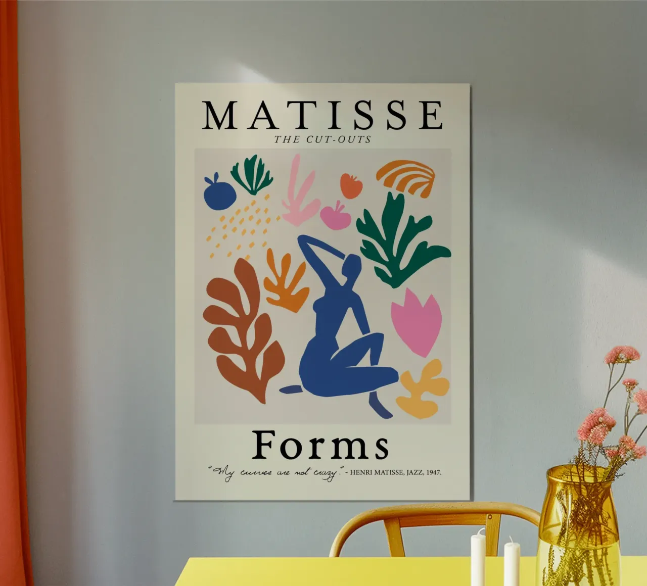 Poster Matisse "I ritagli" Nudo e forme botaniche poster da homdeco