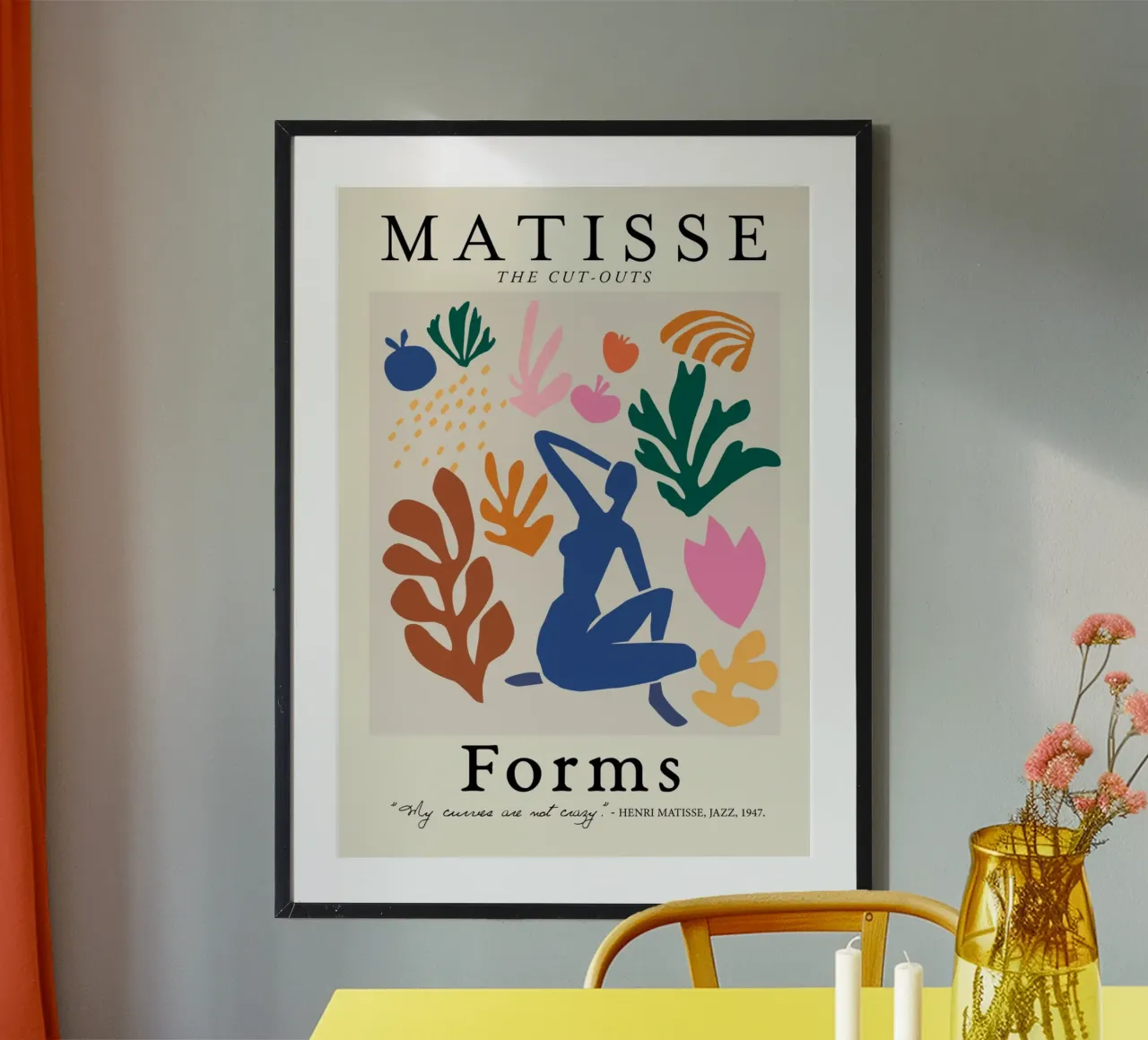 Poster Matisse "I ritagli" Nudo e forme botaniche poster da homdeco