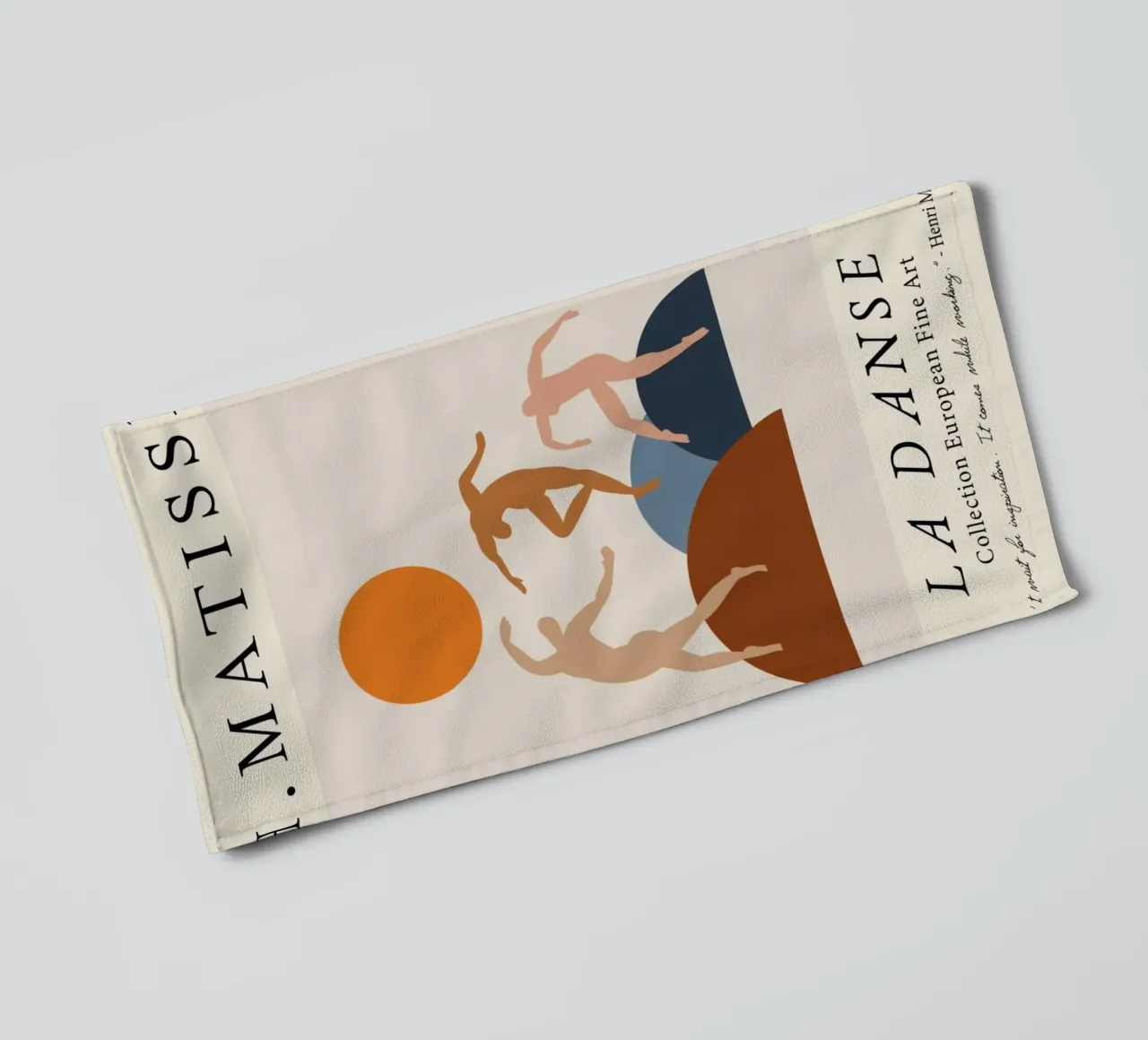 Matisse "La Danse" Abstract Figures & Quote Poster towel by homdeco