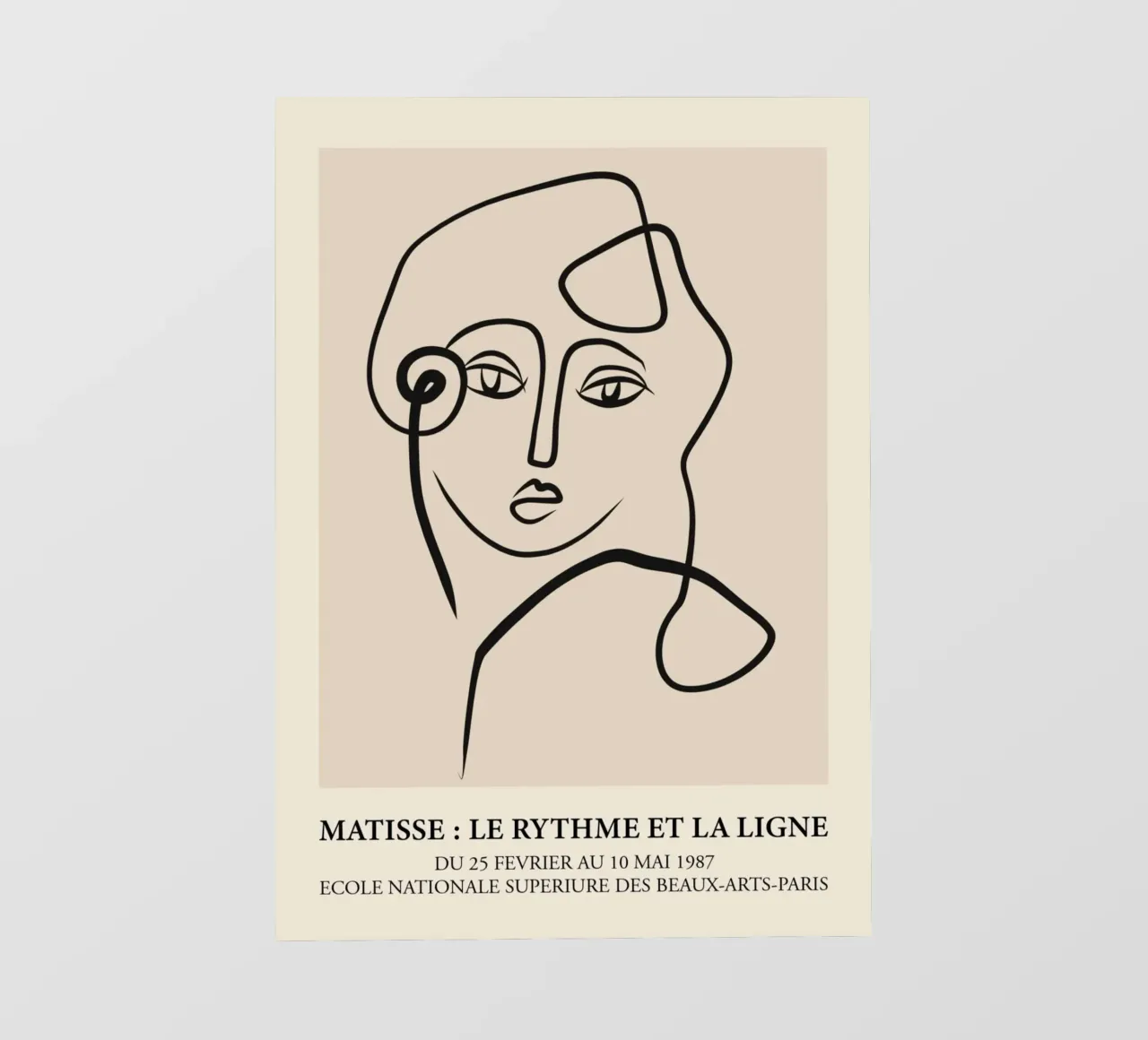 Poster Matisse "Ritmo e linea" Volti astratti pellicola backlit da homdeco