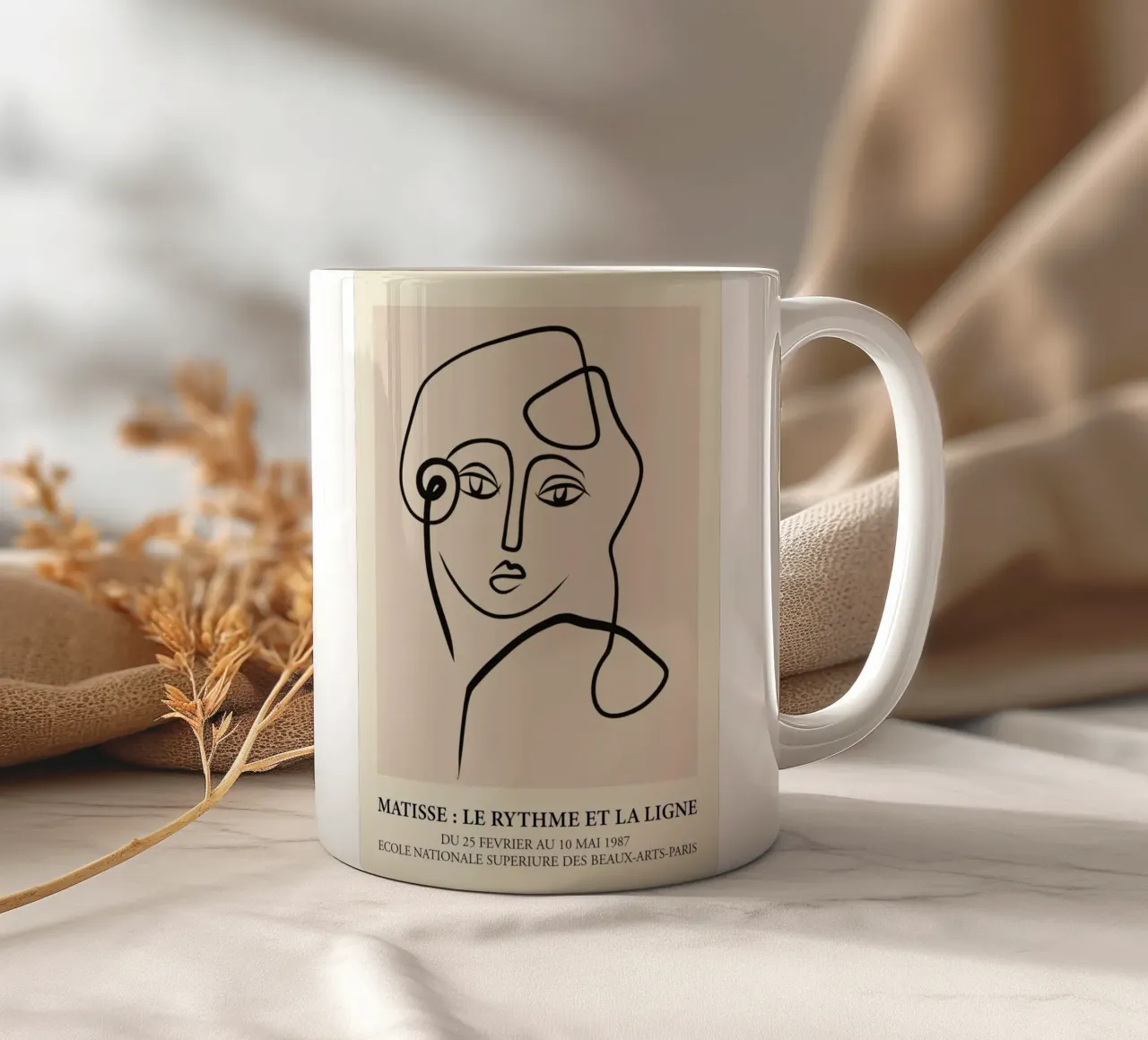Poster Matisse "Ritmo e linea" Volti astratti tazza in ceramica da homdeco