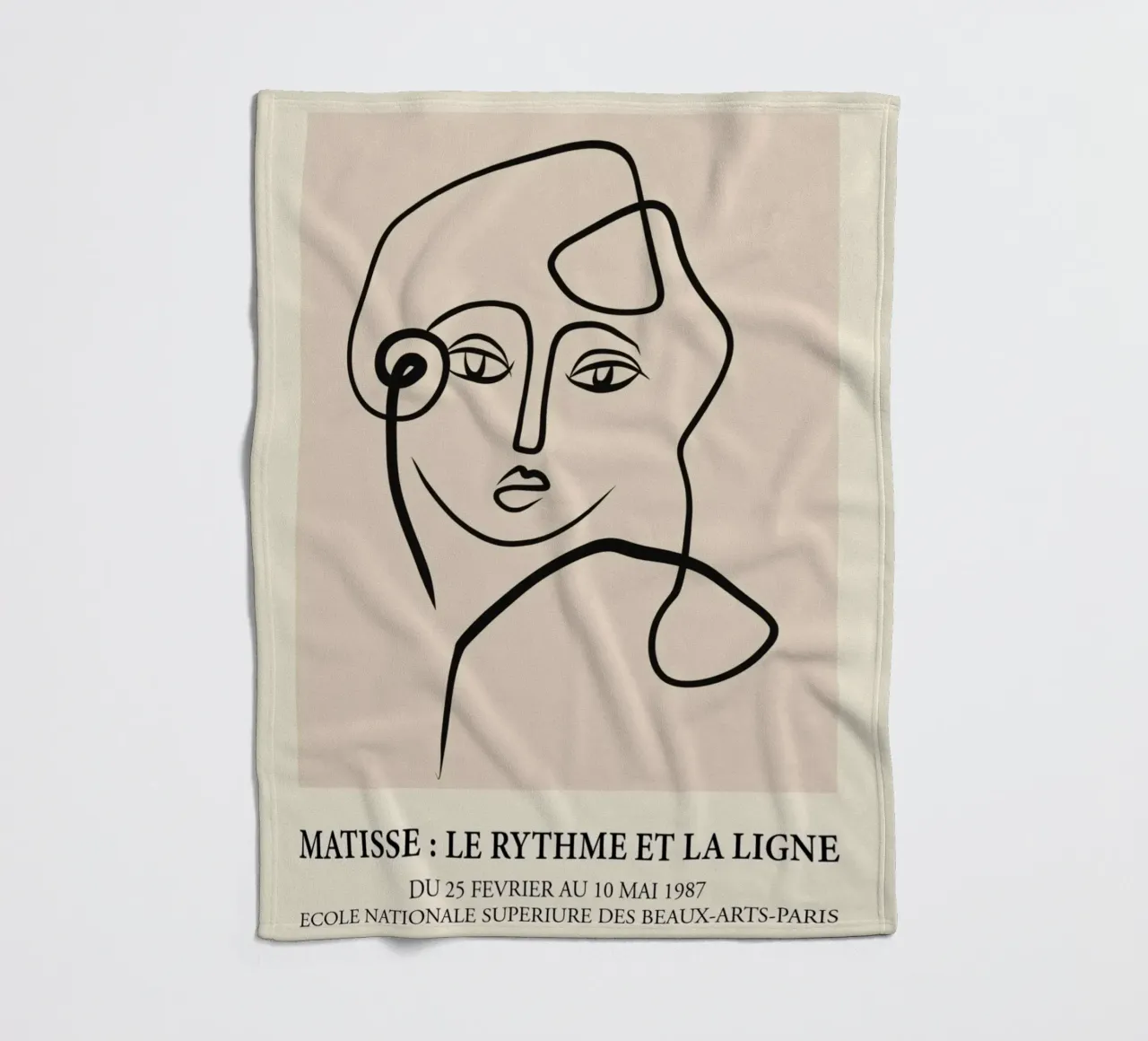Poster Matisse "Ritmo e linea" Volti astratti coperta in pile da homdeco
