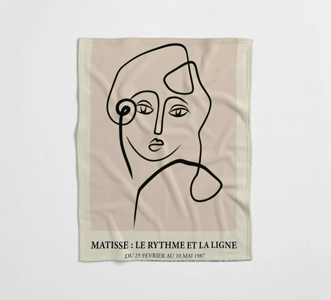 Poster Matisse "Ritmo e linea" Volti astratti coperta in pile da homdeco