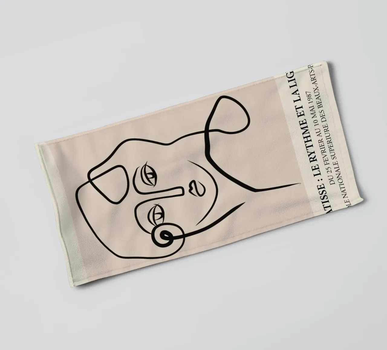 Poster Matisse "Ritmo e linea" Volti astratti asciugamano da bagno da homdeco