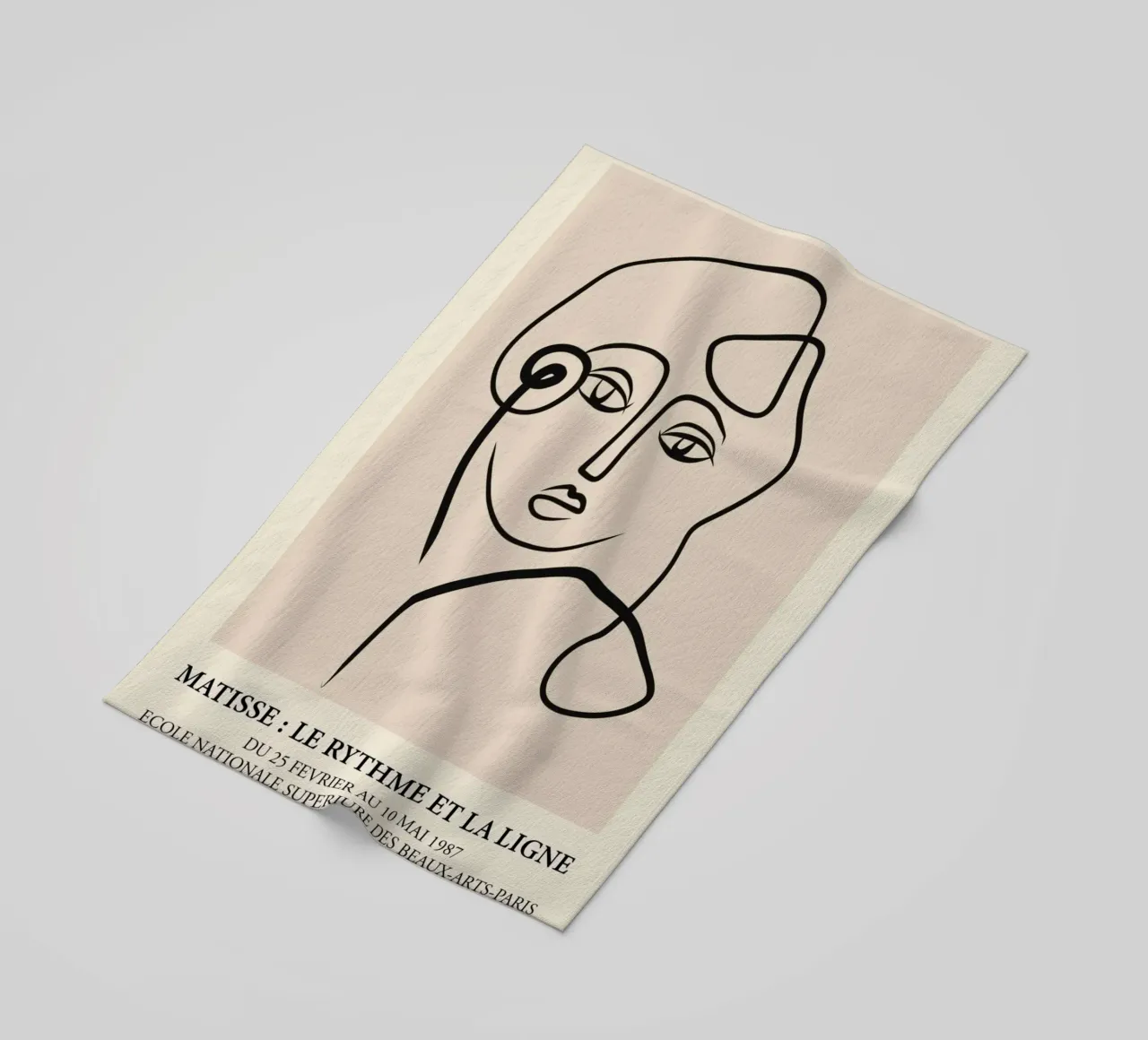 Poster Matisse "Ritmo e linea" Volti astratti telo mare da homdeco