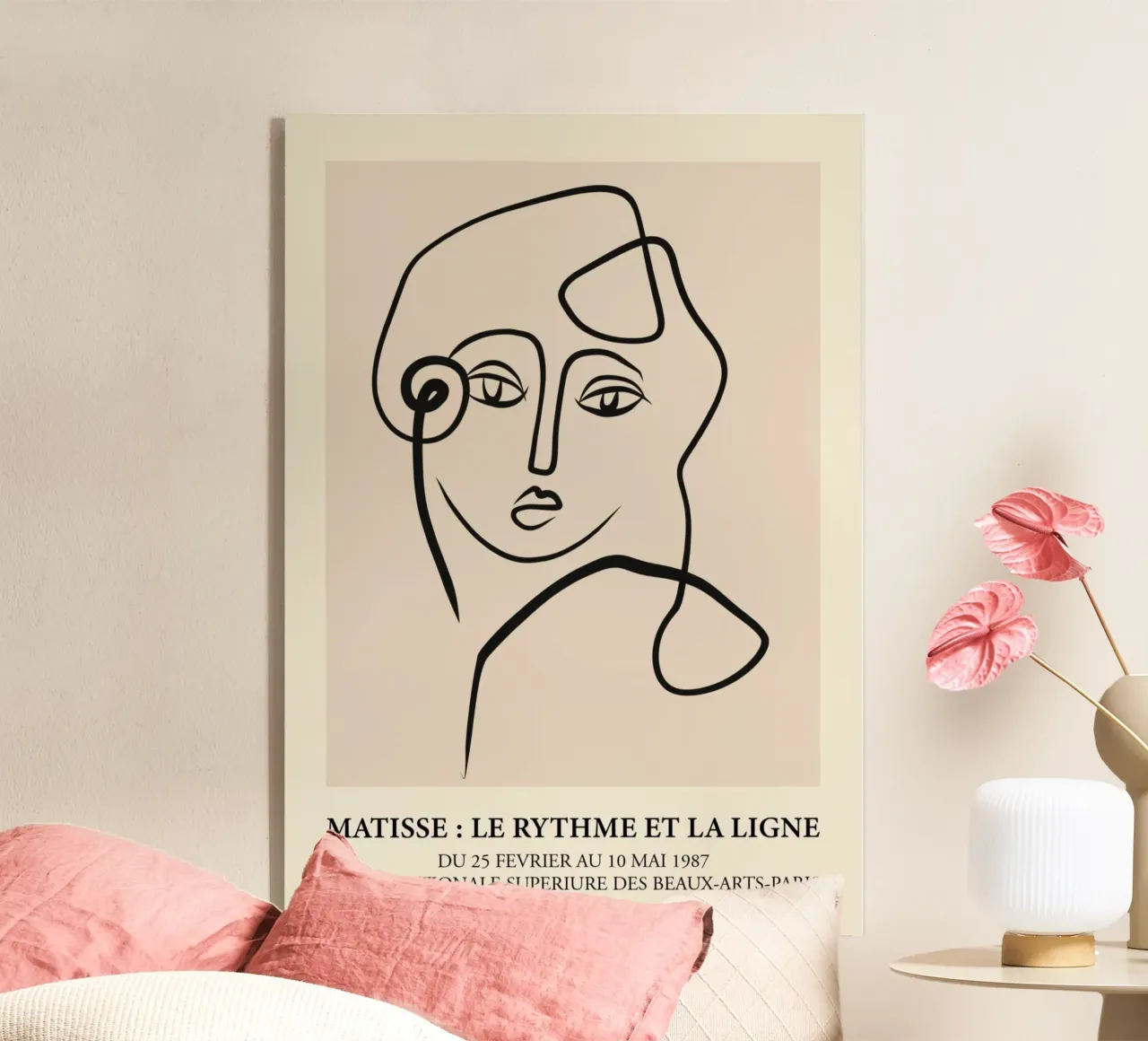 Poster Matisse "Ritmo e linea" Volti astratti plexiglass da homdeco