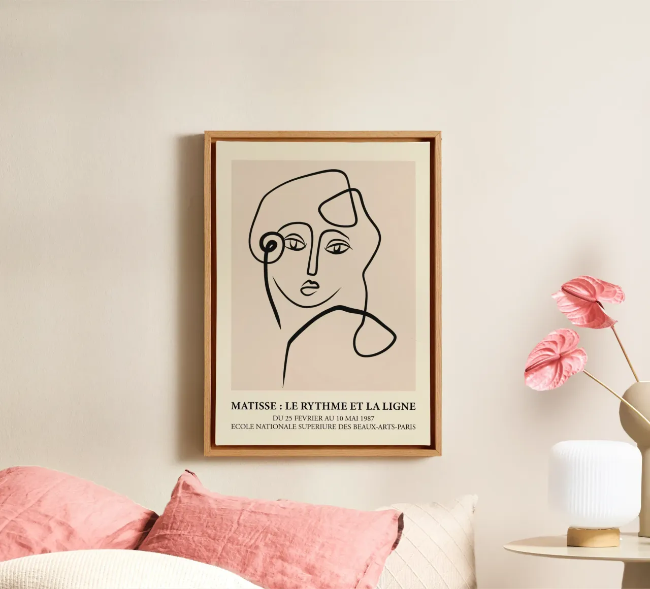 Matisse "Rhythm and Line" Abstract Faces Poster canvas by homdeco