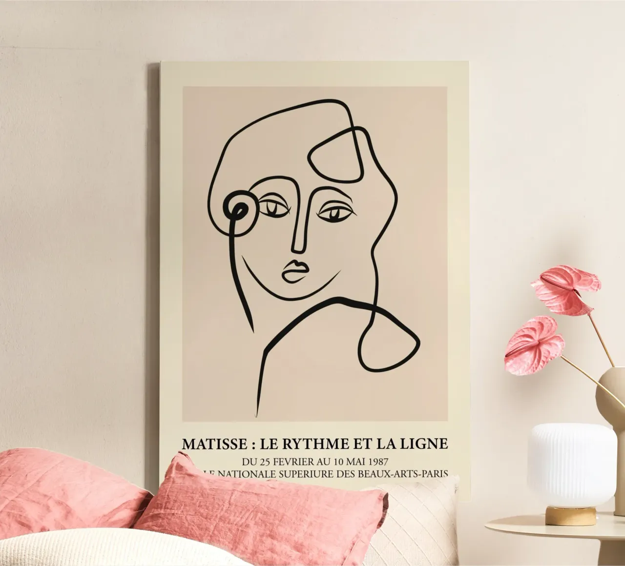 Matisse "Rhythm and Line" Abstract Faces Poster canvas by homdeco