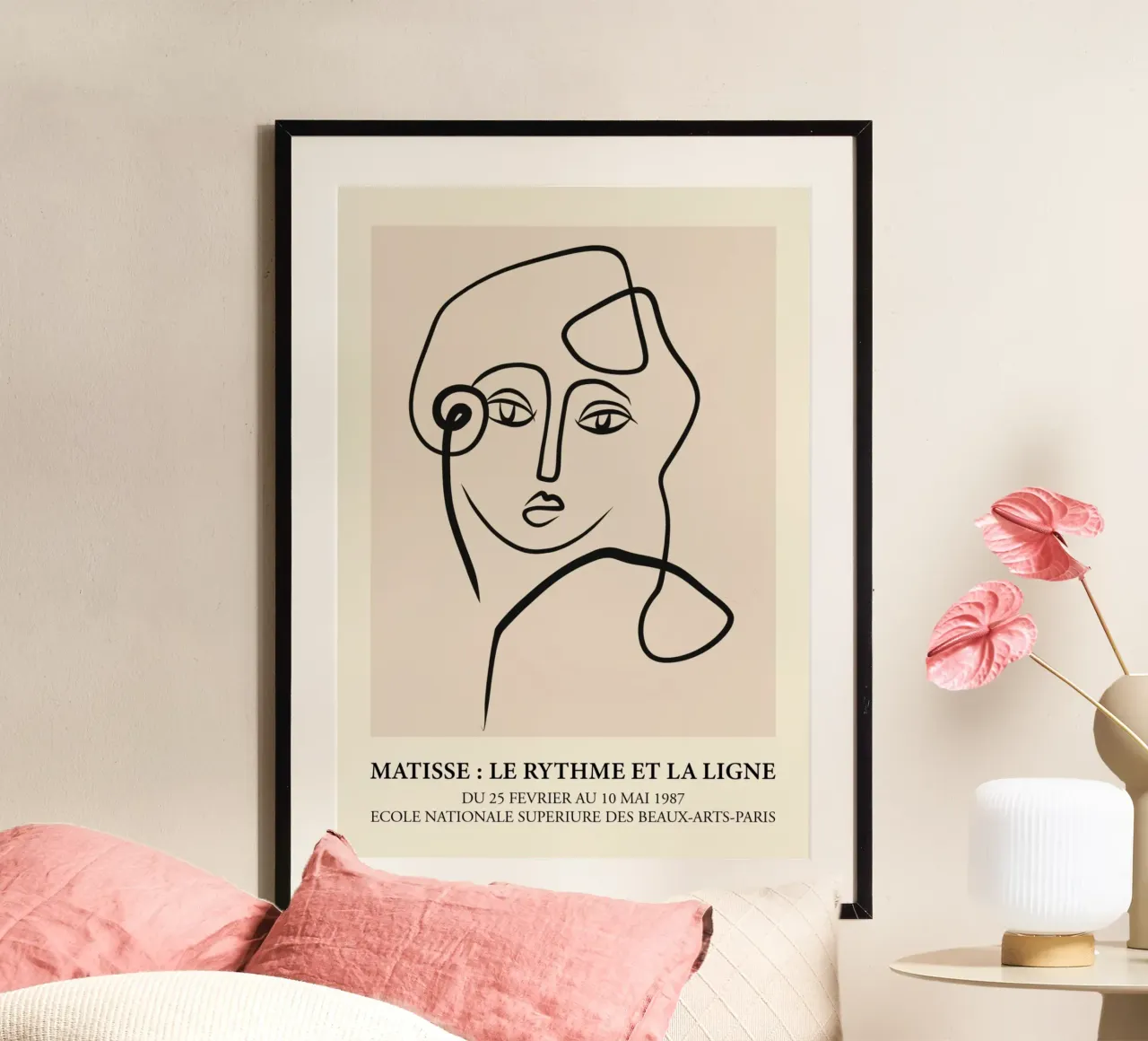 Poster Matisse "Ritmo e linea" Volti astratti carta hahnemühle da homdeco