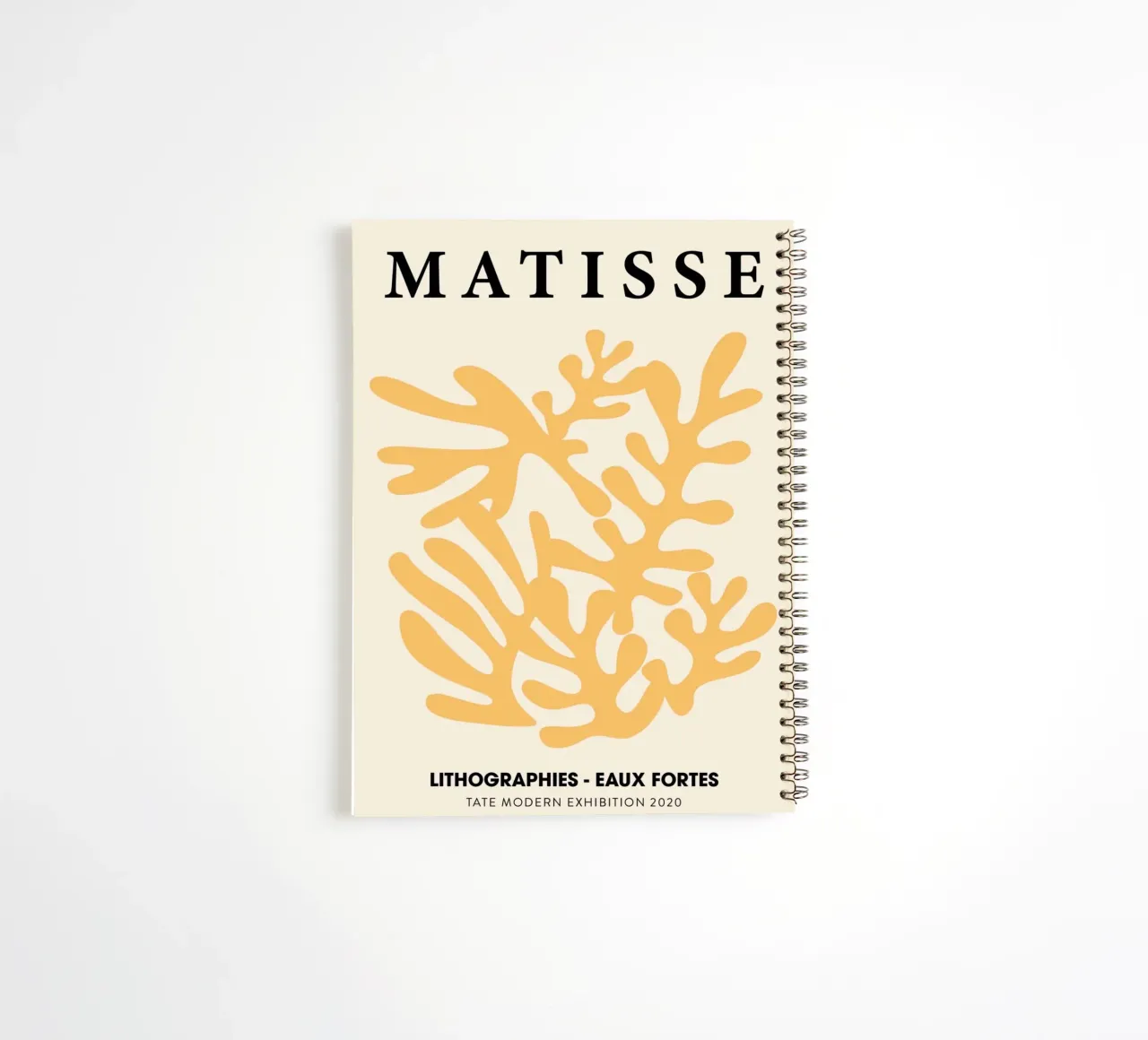 Matisse Orange Coral Abstract Lithograph Print carnet à spirale de homdeco