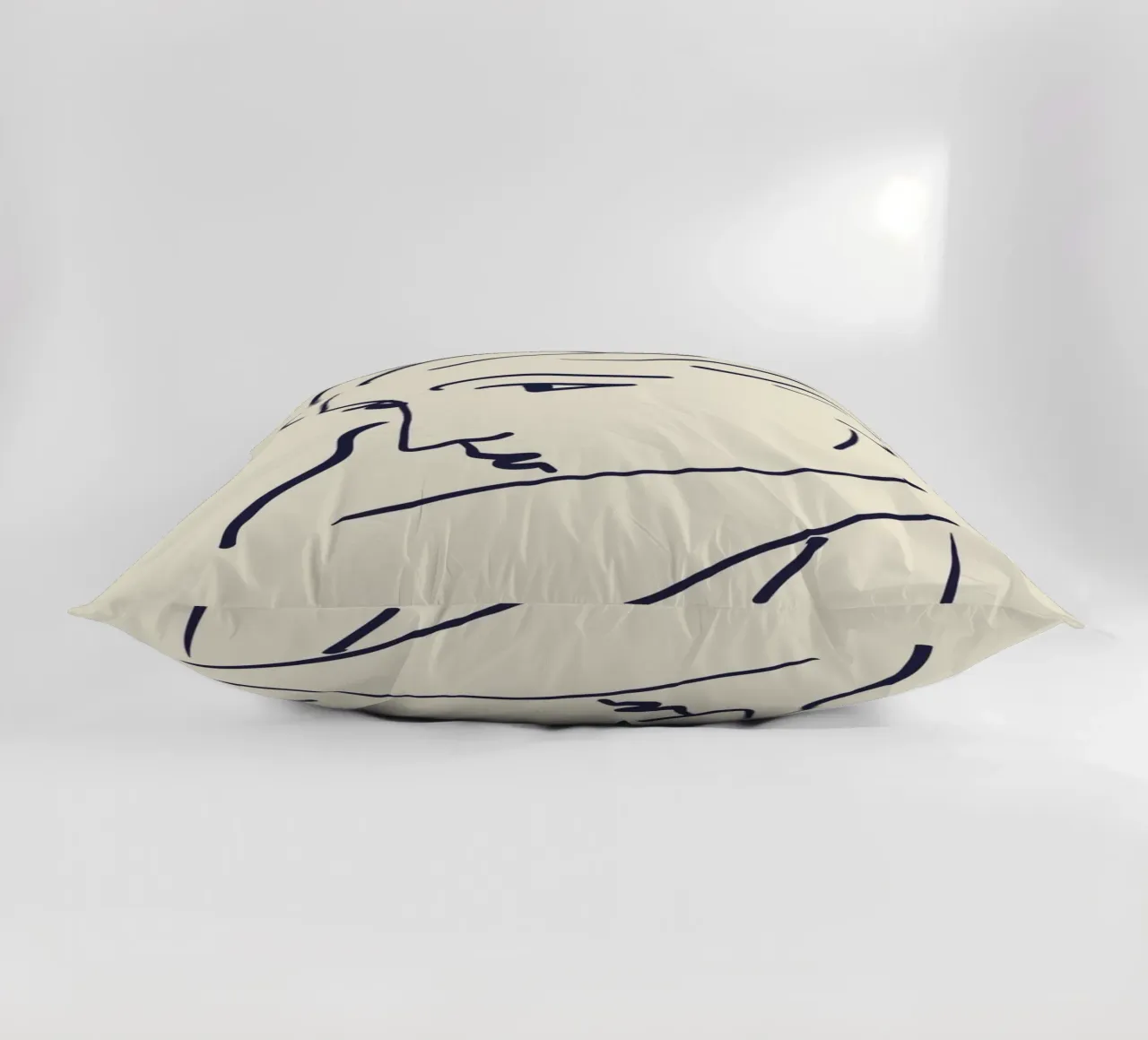 Matisse "Visage" Abstract Face Line Art Print decorative cushion by homdeco
