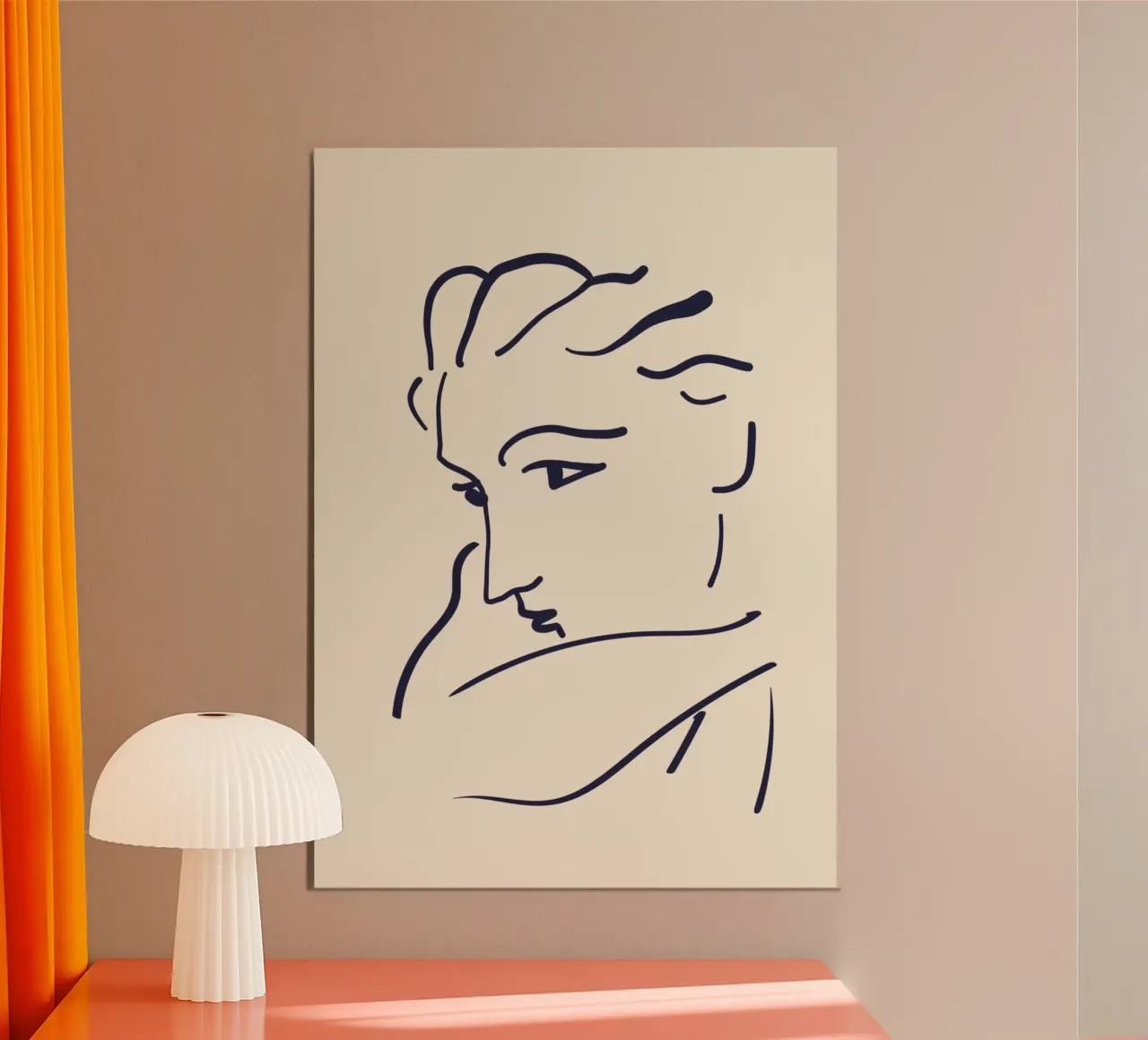 Matisse "Visage" Abstract Face Line Art Print hahnemühle de homdeco