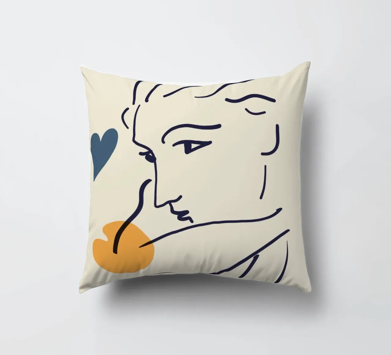 Poster Matisse "Visage" Line Art e forme astratte cuscino da homdeco