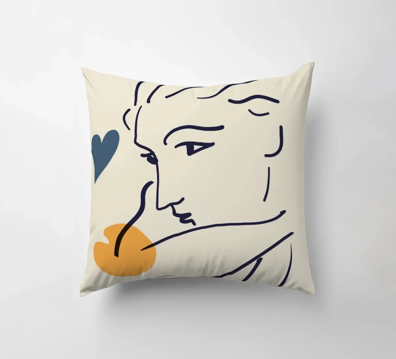 Poster Matisse "Visage" Line Art e forme astratte cuscino da homdeco