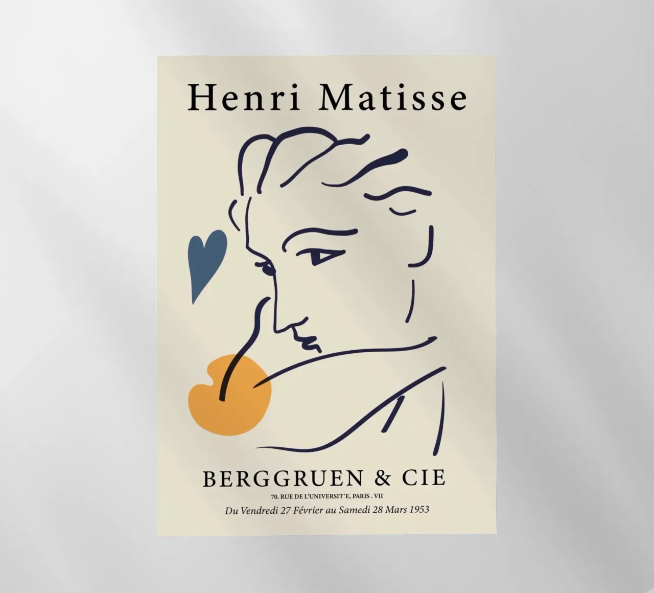 Poster Matisse "Visage" Line Art e forme astratte pellicola backlit da homdeco