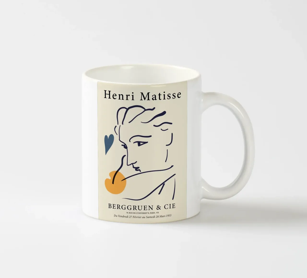 Poster Matisse "Visage" Line Art e forme astratte tazza in ceramica da homdeco
