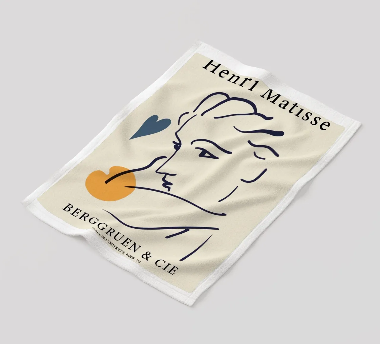 Poster Matisse "Visage" Line Art e forme astratte coperta in pile da homdeco