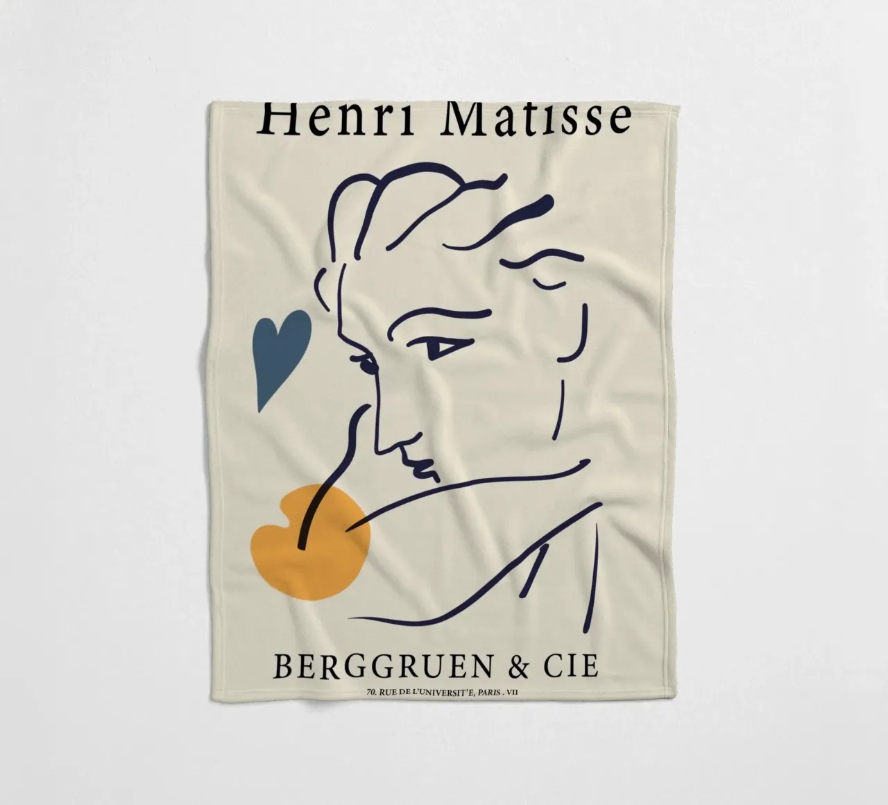 Poster Matisse "Visage" Line Art e forme astratte coperta in pile da homdeco