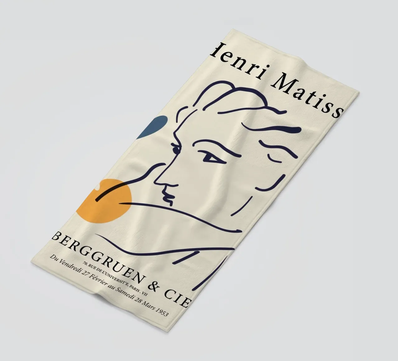 Poster Matisse "Visage" Line Art e forme astratte telo mare da homdeco