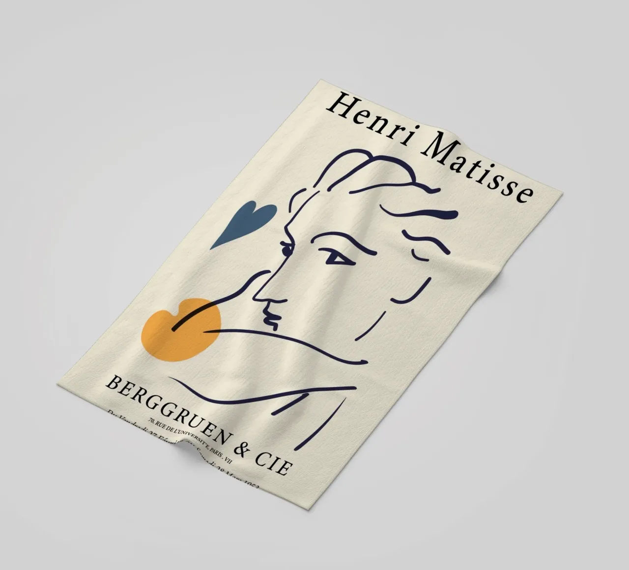 Poster Matisse "Visage" Line Art e forme astratte telo mare da homdeco
