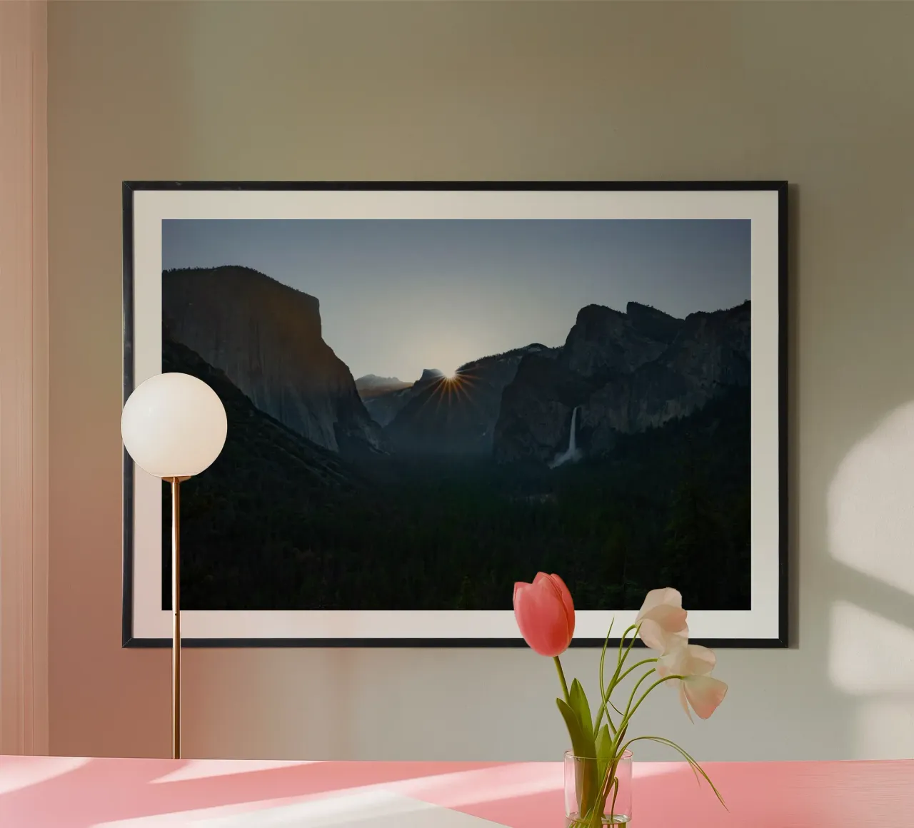 Yosemite National Park, USA poster with wooden frame by Wanderlust Vibes