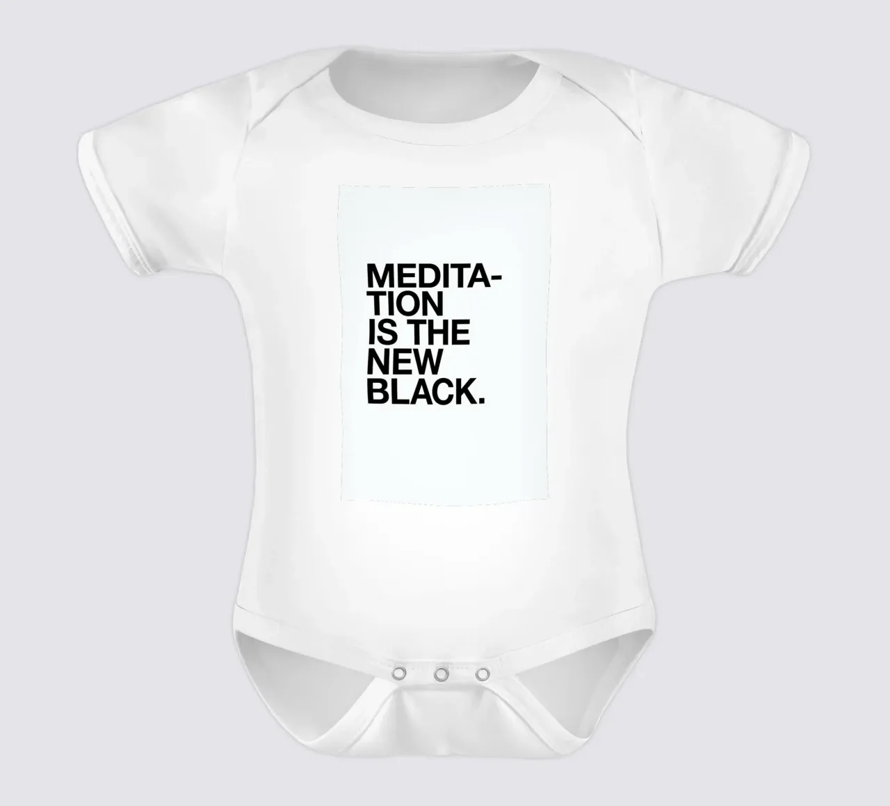 Meditation black body neonato maniche corte da Studio One