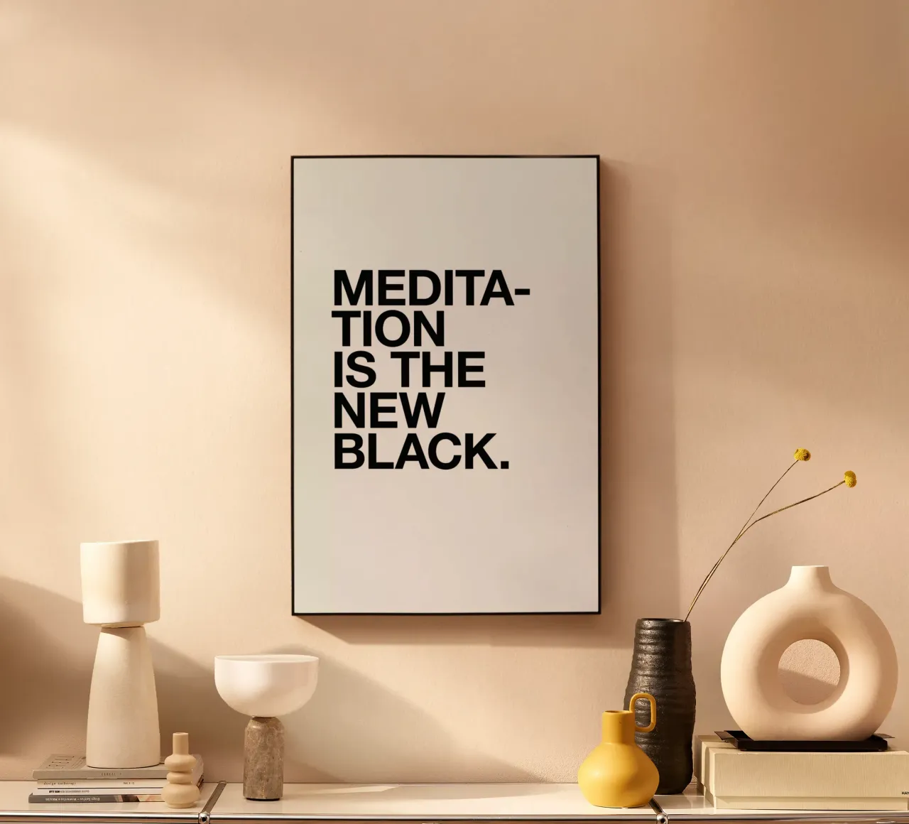Meditation black alluminio dibond da Studio One