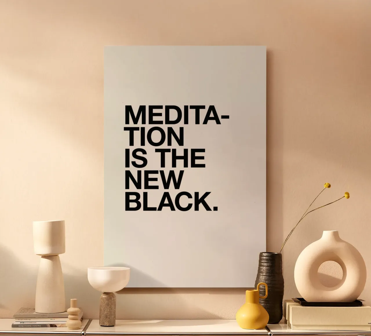 Meditation black alluminio dibond da Studio One