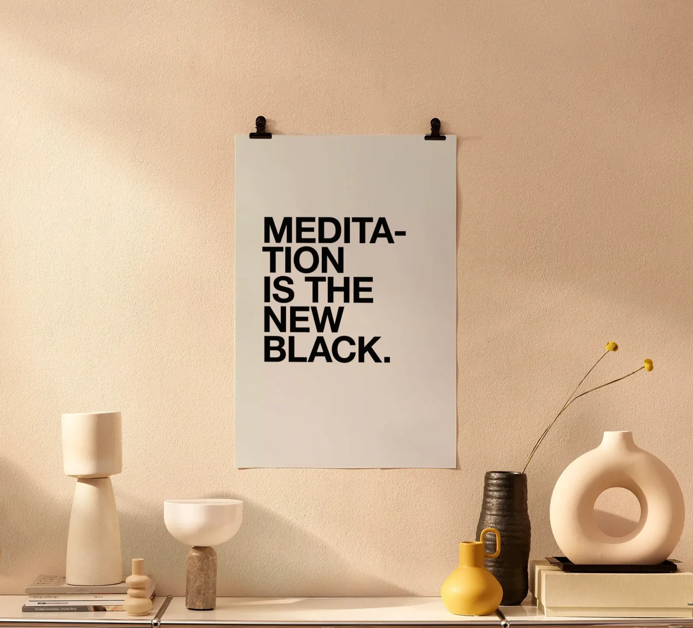 Meditation black poster da Studio One