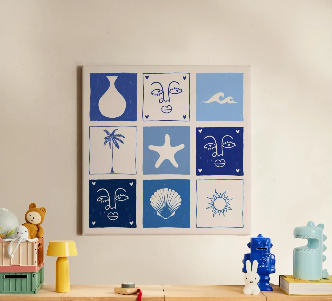 BLUE canvas by Shatha Al Dafai