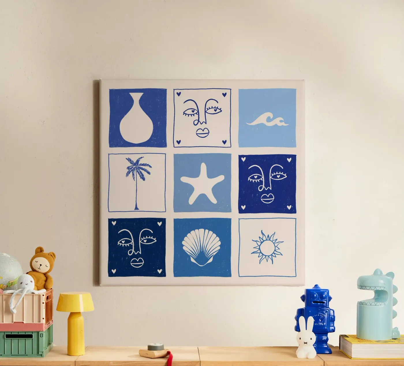 BLUE Leinwand von Shatha Al Dafai