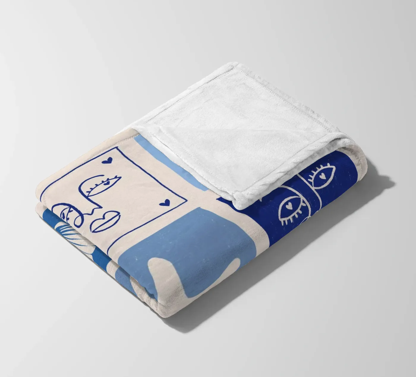 BLUE fleece blanket by Shatha Al Dafai
