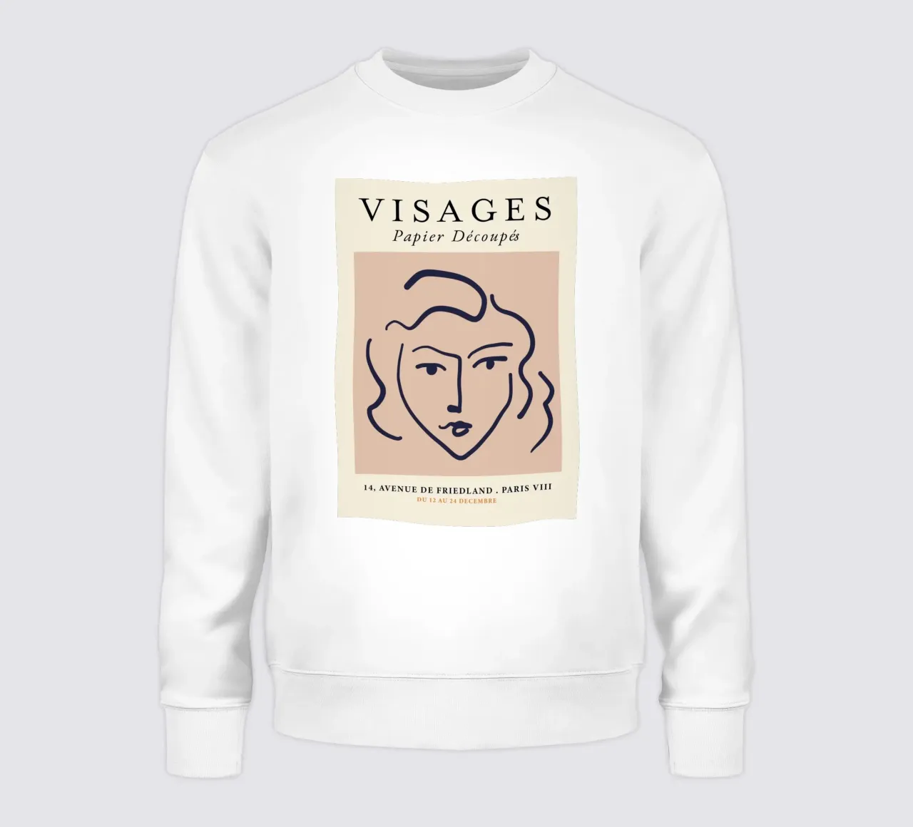 Matisse "Visages" Abstract Face Line Art Print sudadera de homdeco