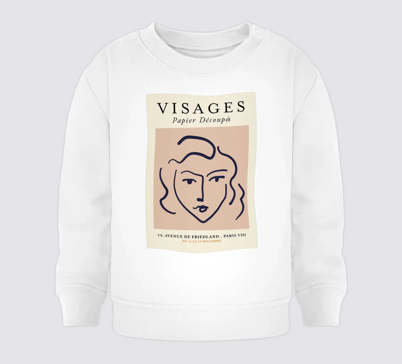 Matisse "Visages" Abstract Face Line Art Print sudadera de bebé de homdeco