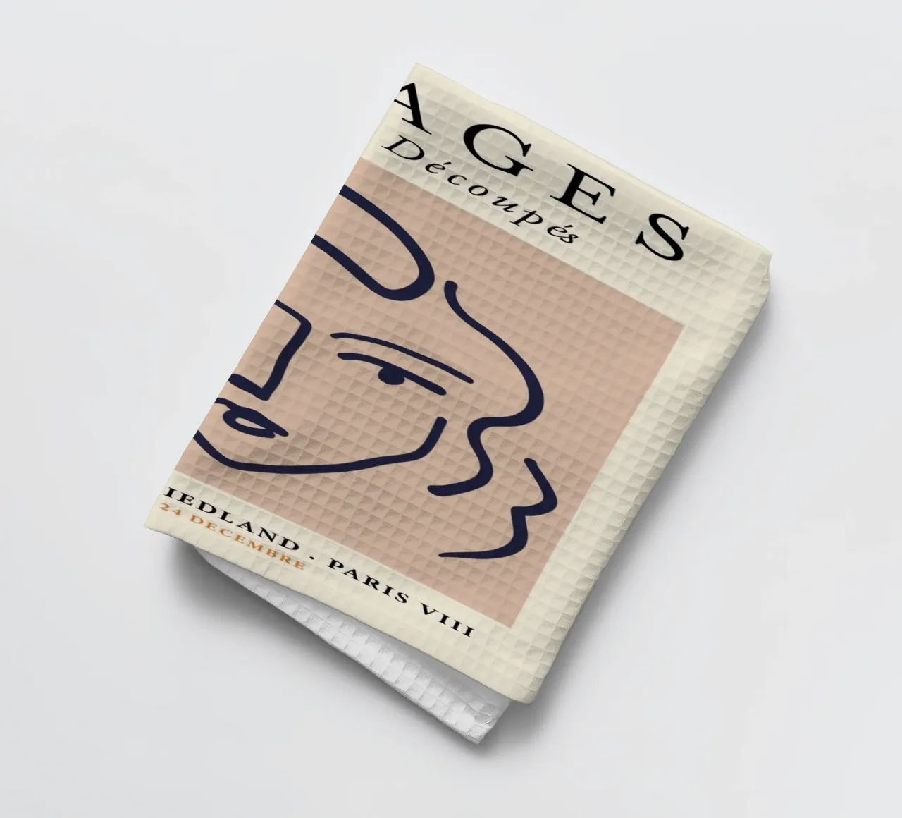 Matisse "Visages" Abstract Face Line Art Print torchon de homdeco