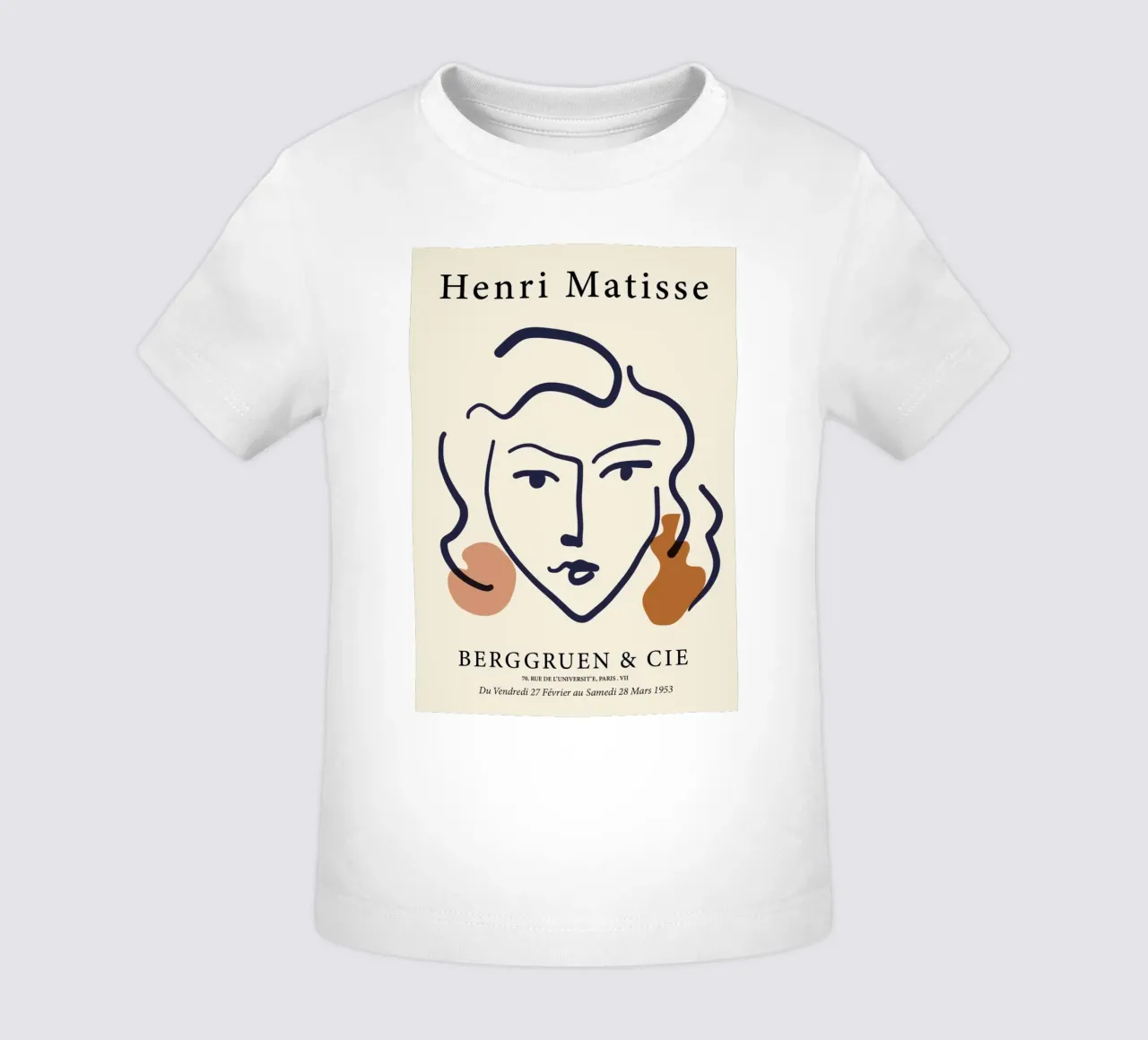Matisse "Visage" Astratto Line Art & Shapes Poster maglietta neonato da homdeco