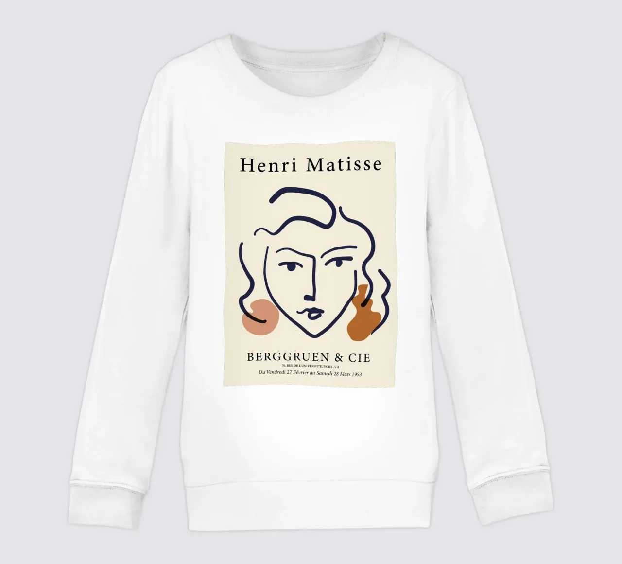 Matisse "Visage" Astratto Line Art & Shapes Poster felpa bambino da homdeco