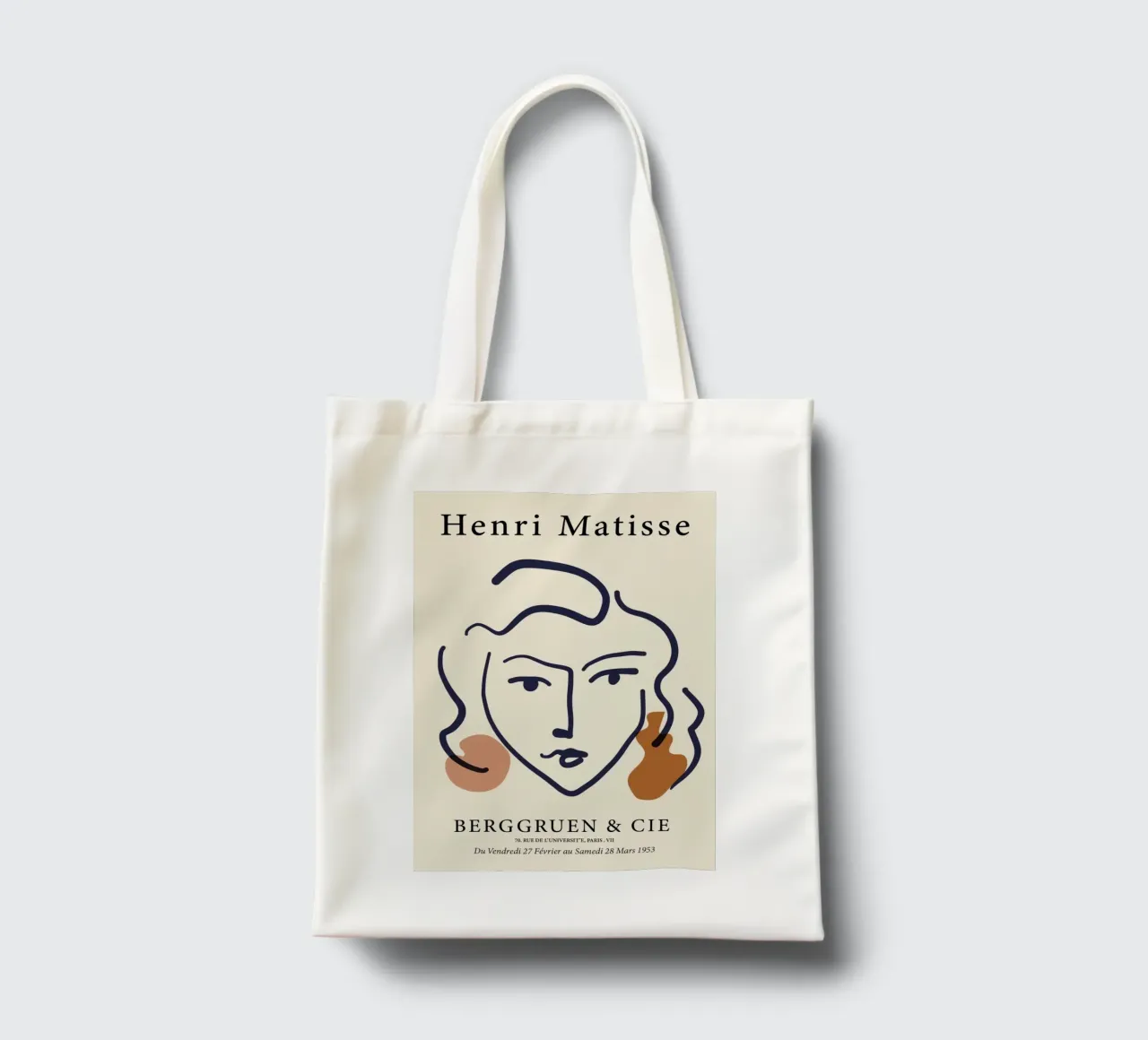 Matisse "Visage" Astratto Line Art & Shapes Poster borsa in juta da homdeco