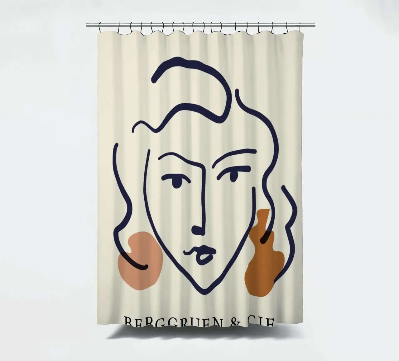 Matisse "Visage" Astratto Line Art & Shapes Poster tenda da doccia da homdeco