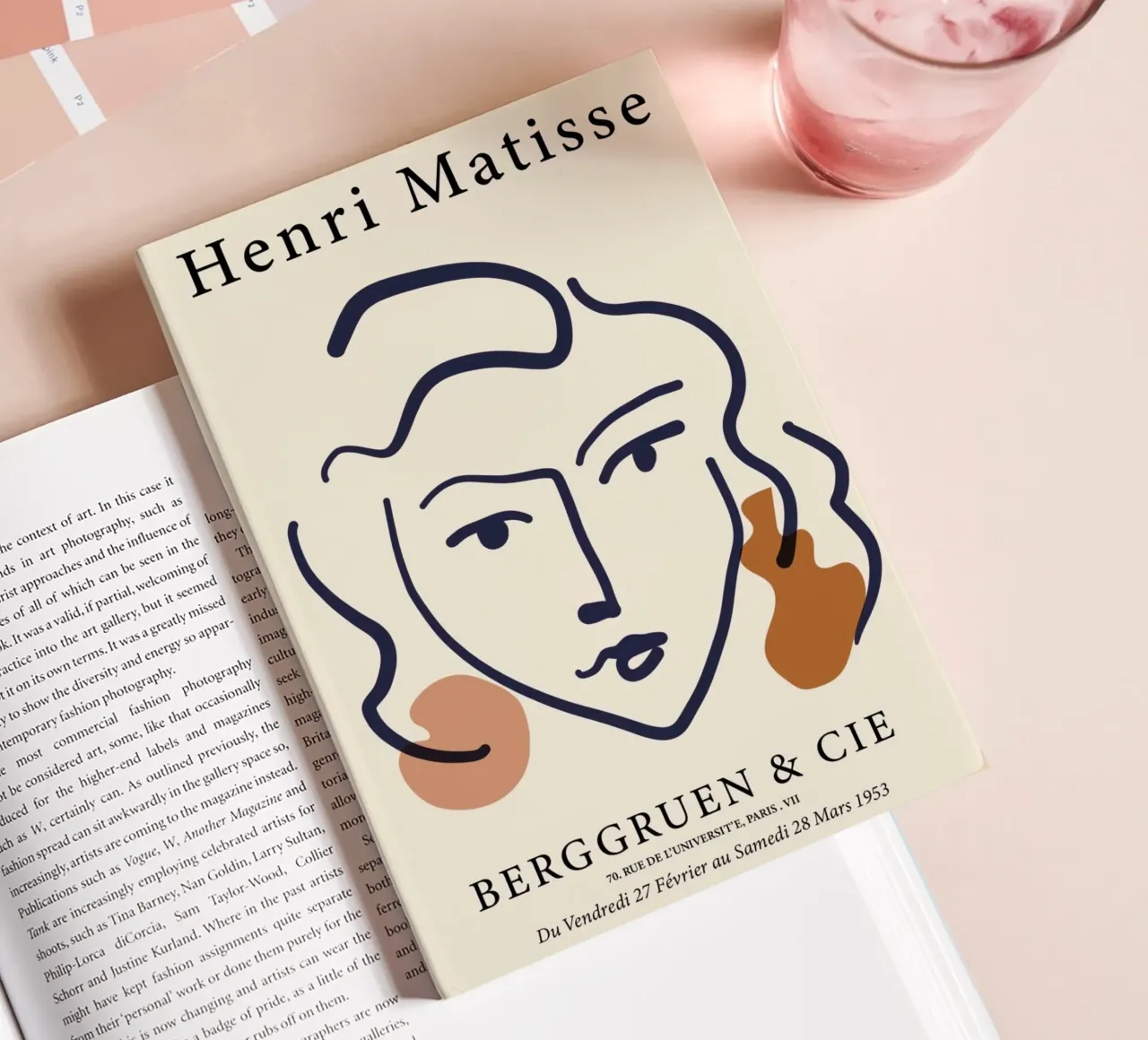 Matisse "Visage" Abstract Line Art & Shapes Poster notebook by homdeco