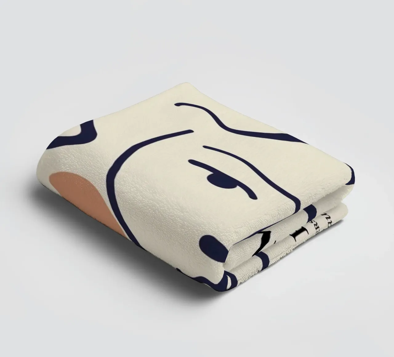 Matisse "Visage" Astratto Line Art & Shapes Poster asciugamano da bagno da homdeco