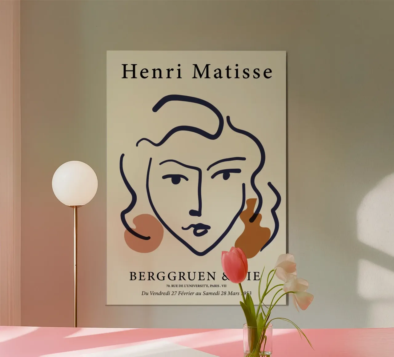 Matisse "Visage" Astratto Line Art & Shapes Poster carta hahnemühle da homdeco