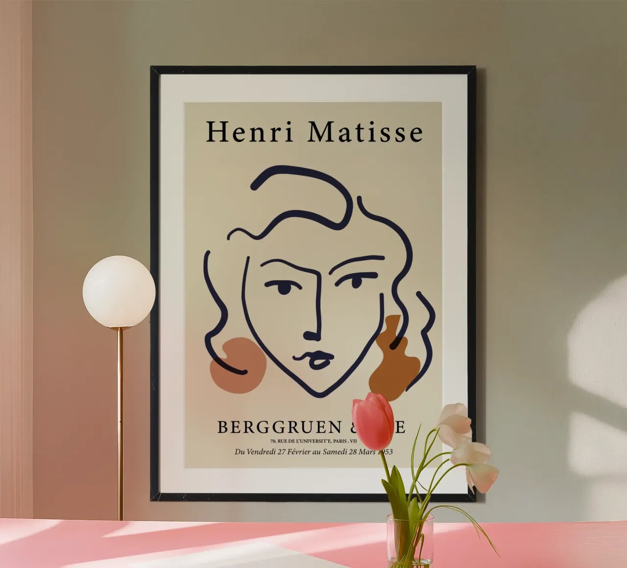 Matisse "Visage" Astratto Line Art & Shapes Poster carta hahnemühle da homdeco