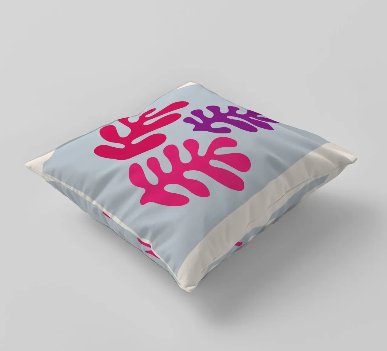 Matisse "I ritagli" Foglie astratte viola e rosa cuscino da homdeco