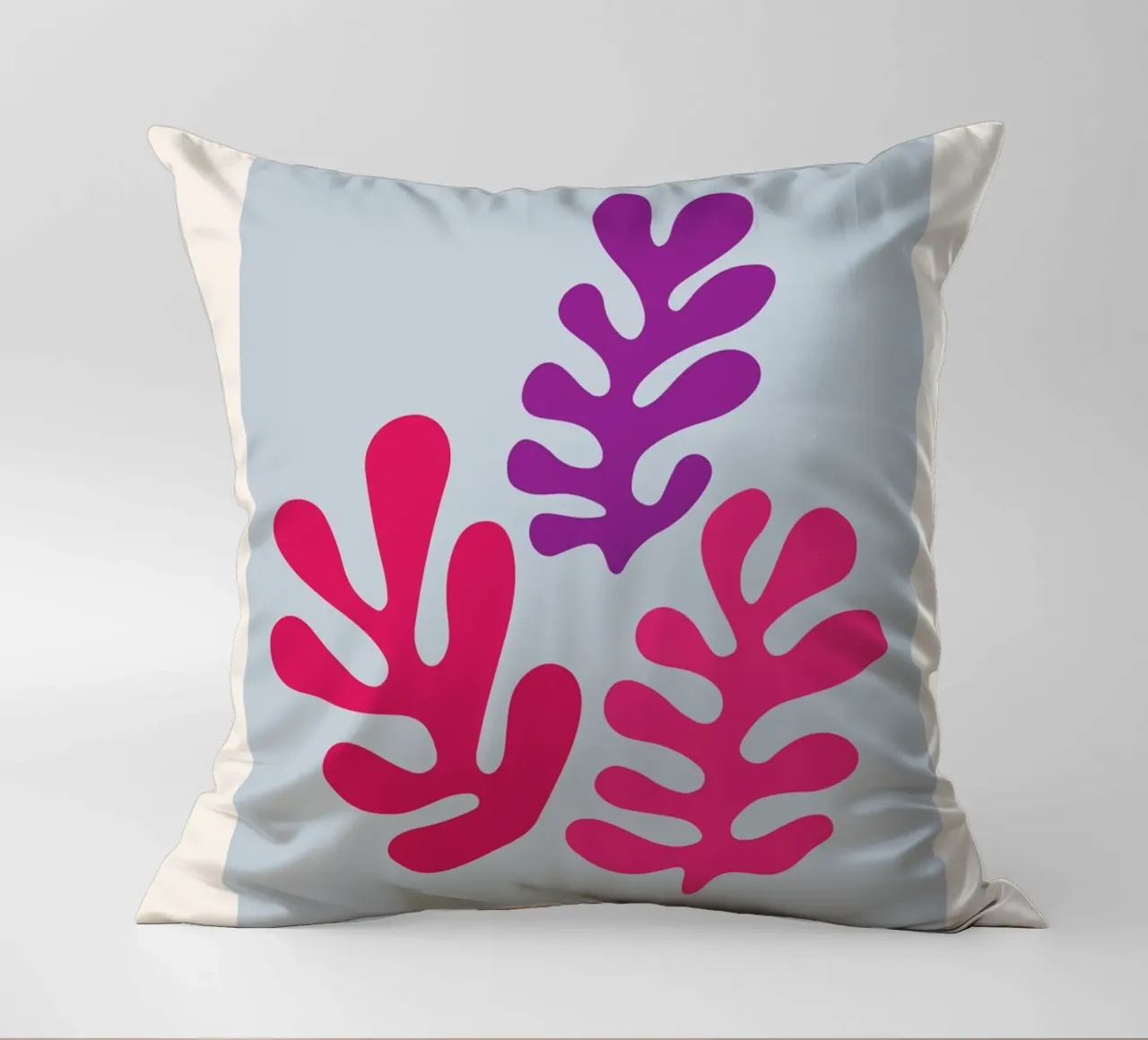 Matisse "I ritagli" Foglie astratte viola e rosa cuscino da homdeco