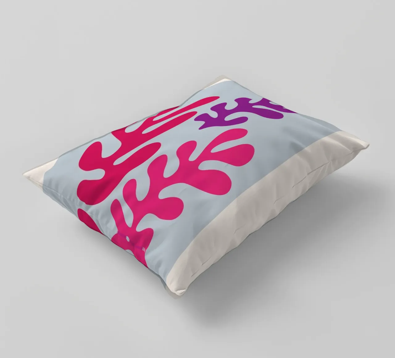 Matisse "I ritagli" Foglie astratte viola e rosa cuscino da homdeco